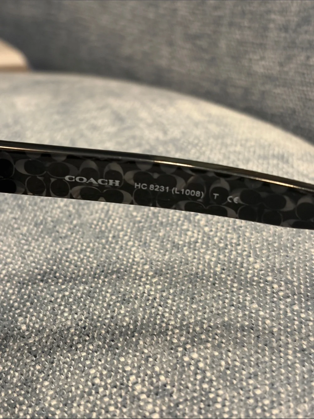 Coach Black Cat-Eye Sunglasses with Dark Lenses